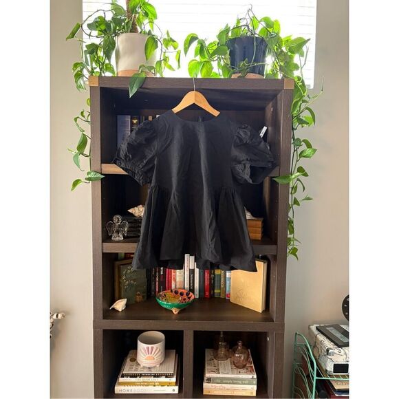 Pomander Place x Tuckernuck Julianna Bow Back Blouse In Black Size Small - Picture 4 of 6